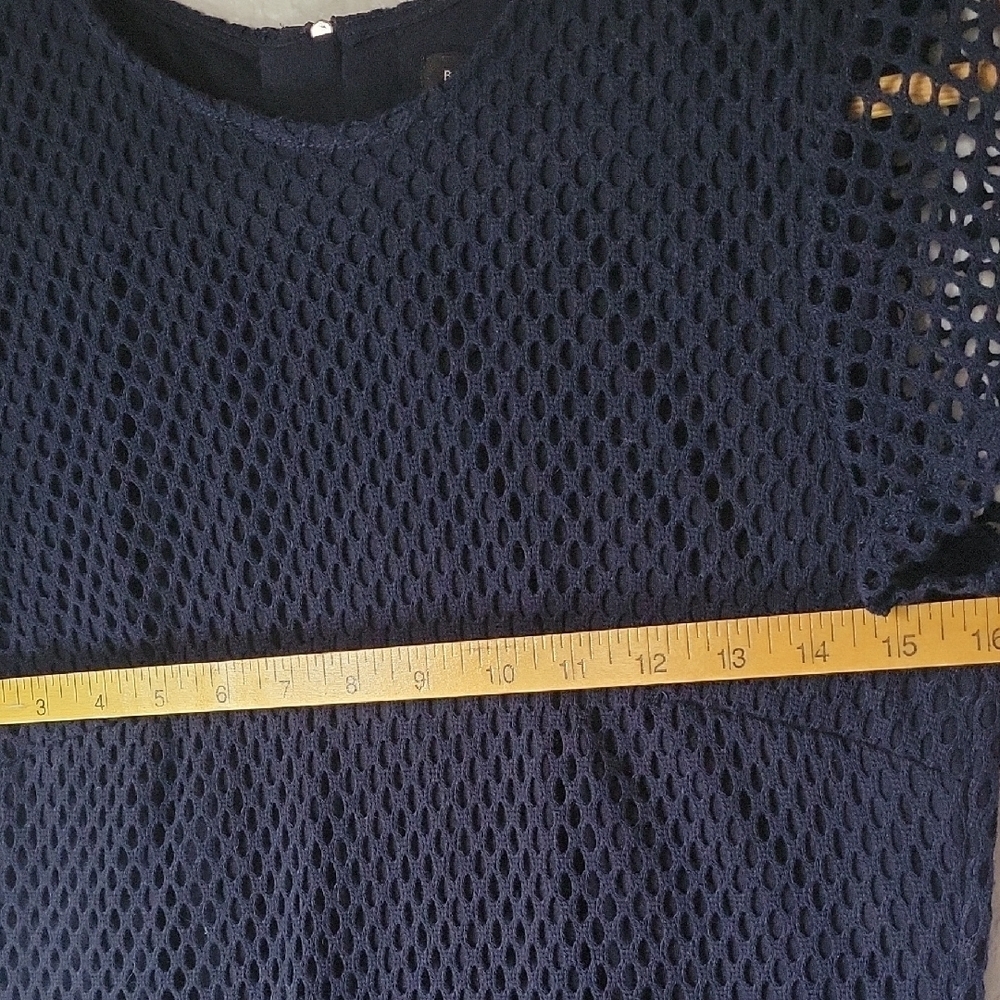 Banana Republic Navy Mesh Mini Dress Nw Size 6 - Picture 6 of 11
